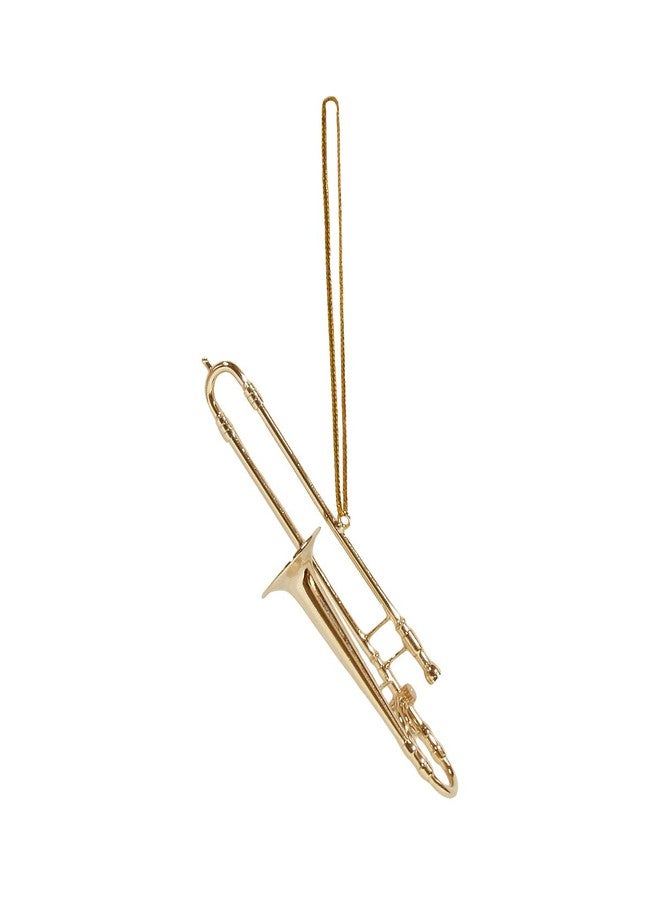 Treasure Gurus Miniature Trombone Realisitc Musical Instrument Ornament - Image 1